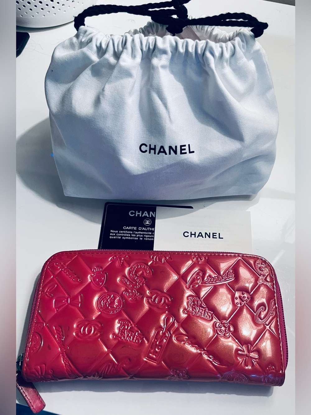 Stunning CHANEL pink precious wallet with dust bag & authenticity card 💕 - Picture 6 of 11